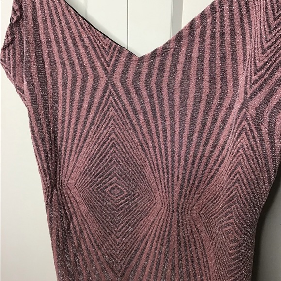 Shimmery Pink Mini Bodycon Dress - Picture 3 of 4